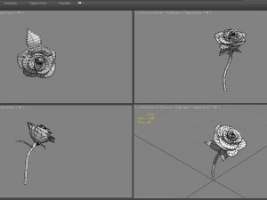 cartoon roses for valentine 3D Model