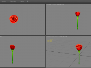cartoon red rose flower 3D Модель