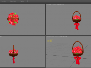 cartoon flower basket 3D मॉडल