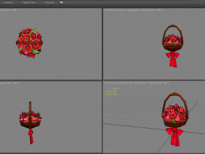 cartoon flower basket 3D मॉडल