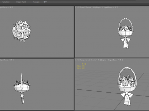 cartoon flower basket 3D मॉडल