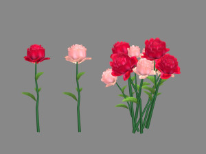 a bunch of roses 3D Модель
