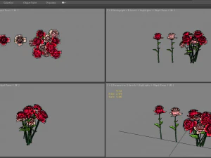 a bunch of roses 3D Model