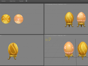 cartoon lucky golden eggs - easter eggs - broken eggs 3Dモデル
