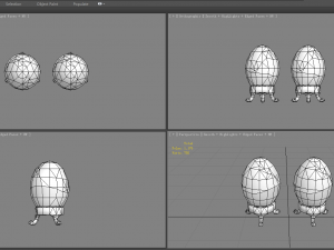 cartoon lucky golden eggs - easter eggs - broken eggs 3Dモデル