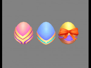 cartoon easter eggs 3D-Modell