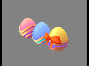 cartoon easter eggs 3D Model