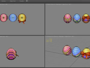 cartoon easter eggs 3D Model