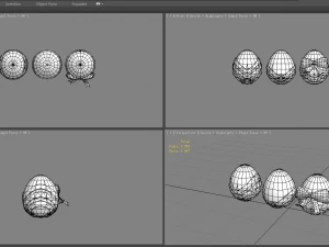 cartoon easter eggs 3D Model
