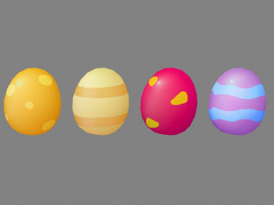 a shatterable egg - broken eggs Modello 3D