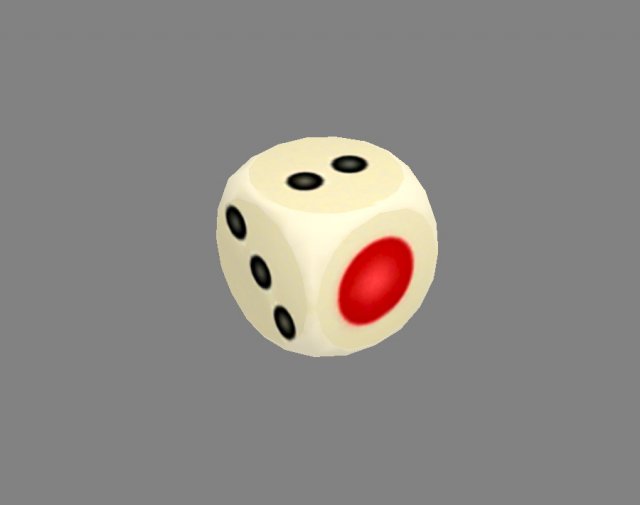 cartoon dice - white - shake the elbows 3D Model .c4d .max .obj .3ds .fbx .stl .blend 