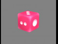 cartoon dice - pink - shake the elbows 3D Models