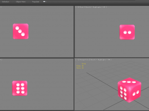 cartoon dice - pink - shake the elbows 3D Model