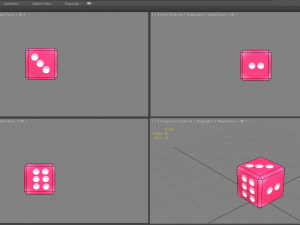 cartoon dice - pink - shake the elbows 3D Model