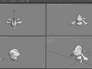 cartoon fire dragon monster - baby dragon demon 3D Model