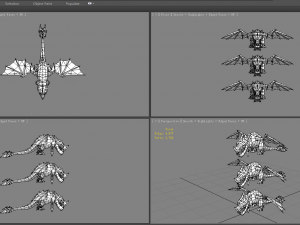 cartoon fire dragon - poisonous dragon - ice dragon 3D Model