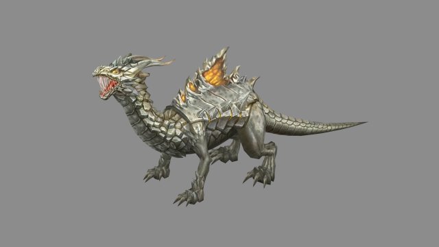 stone dragon - devil dragon monster 3D मॉडल .c4d .max .obj .3ds .fbx .stl .blend 