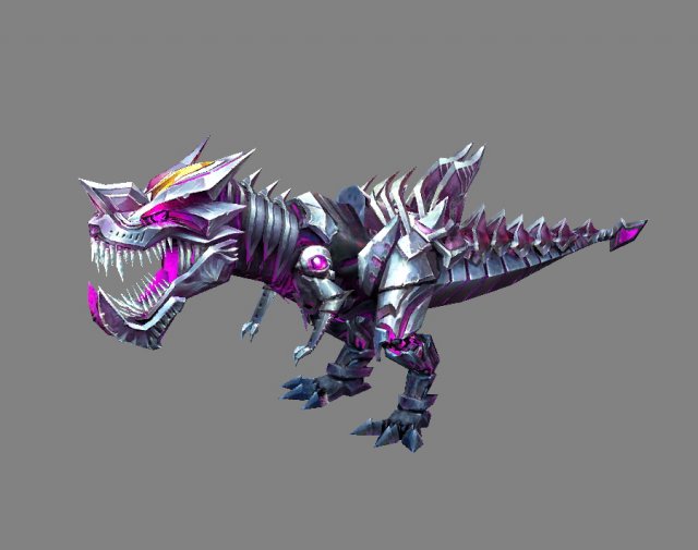 cartoon robot tyrannosaurus 3D Model .c4d .max .obj .3ds .fbx .stl .blend 