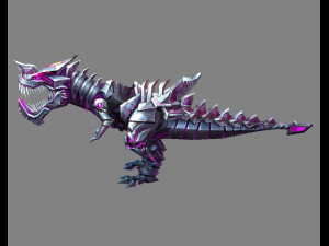 cartoon robot tyrannosaurus 3D Model