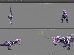 cartoon robot tyrannosaurus 3D Model
