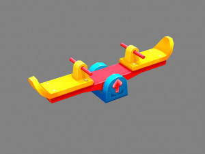 cartoon seesaw 3D Model