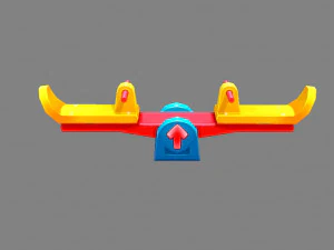 cartoon seesaw 3D Model