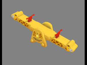 cartoon giraffe seesaw 3D Model
