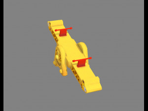 cartoon giraffe seesaw 3D Model