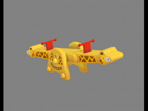 cartoon giraffe seesaw 3D Model