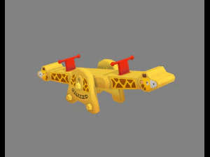 cartoon giraffe seesaw 3D Model