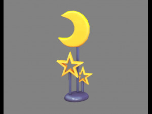 cartoon children desk lamp 3D Model