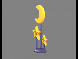 cartoon children desk lamp 3D Model