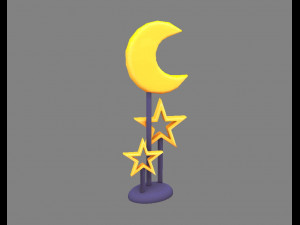 cartoon children desk lamp 3D Model