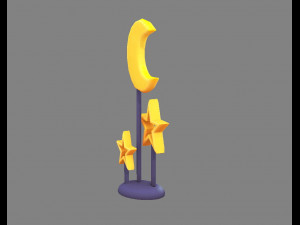 cartoon children desk lamp 3D Model