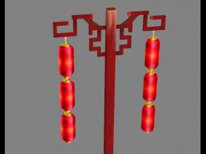 ancient chinee street lamps-festival lantern 3D मॉडल