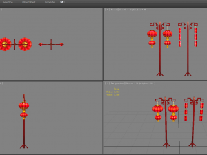ancient chinee street lamps-festival lantern 3D मॉडल