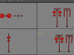 ancient chinee street lamps-festival lantern 3D मॉडल
