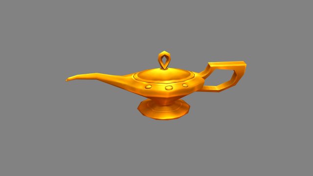 cartoon magic lamp - bronze kettle - teapot Modelo 3D .c4d .max .obj .3ds .fbx .stl .blend 