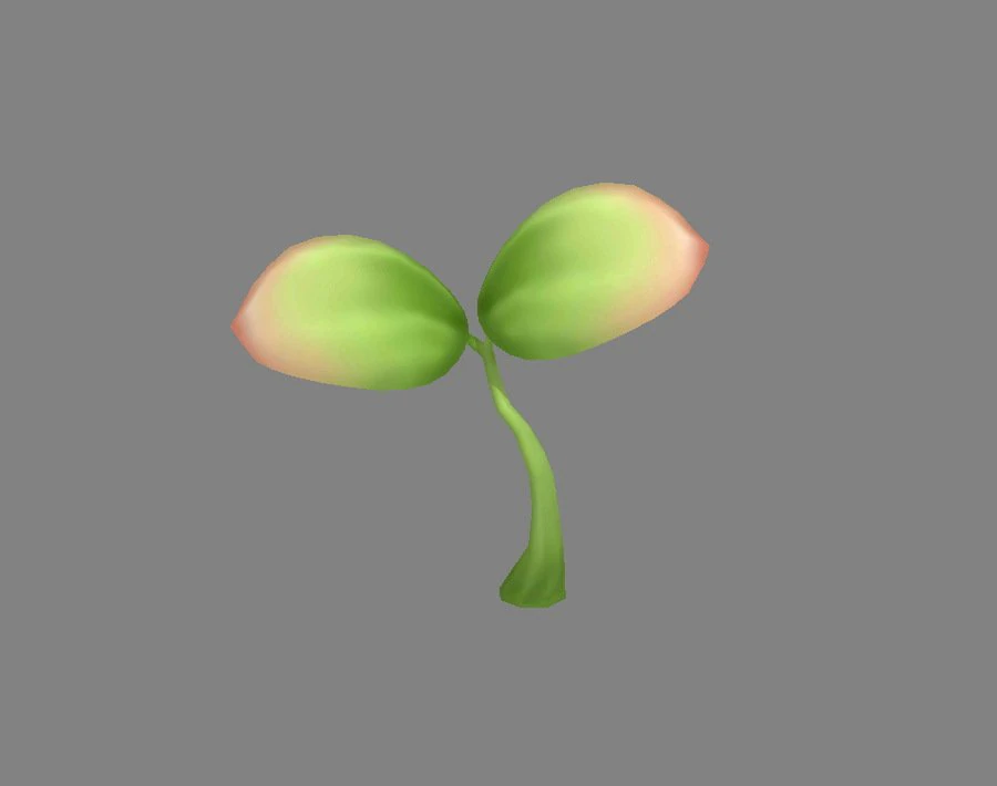cartoon seedling 3D Model .c4d .max .obj .3ds .fbx .stl .blend 