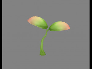 cartoon seedling Modelo 3D