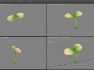 cartoon seedling Modelo 3D