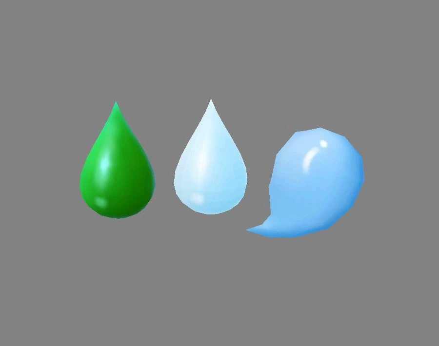 cartoon water drop - water dripping 3D Model .c4d .max .obj .3ds .fbx .stl .blend 
