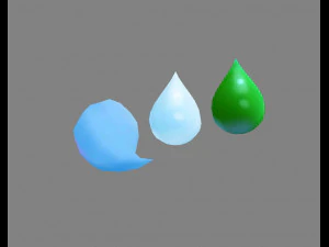 cartoon water drop - water dripping 3D Model