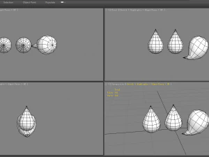 cartoon water drop - water dripping 3D Model