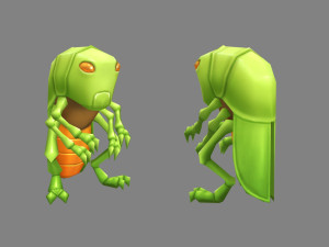 cartoon grasshopper 3D Модель