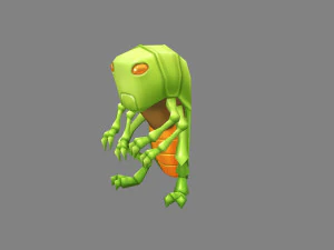 cartoon grasshopper 3D Model