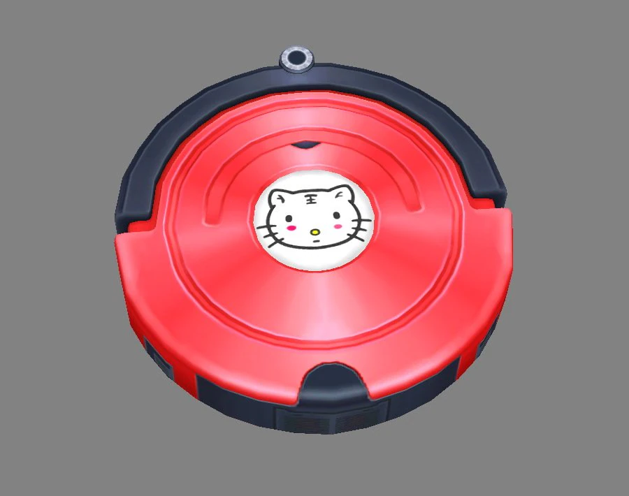 cartoon robot vacuum cleaner 3D Model .c4d .max .obj .3ds .fbx .stl .blend