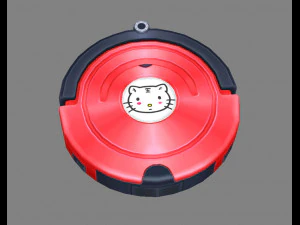 漫画のロボット掃除機 3Dモデル