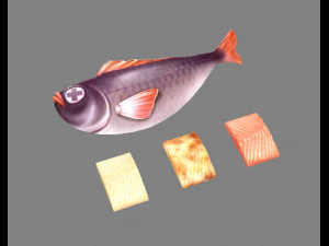 karikat&uuml;r balık 3D Model