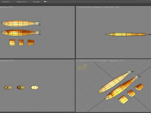 cartoon fried fish 3D-Modell